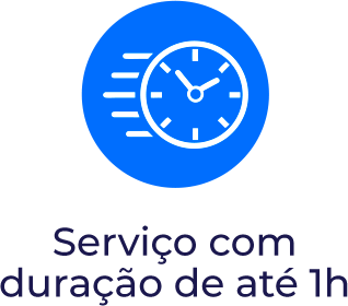 Serviço com duração de até 1h